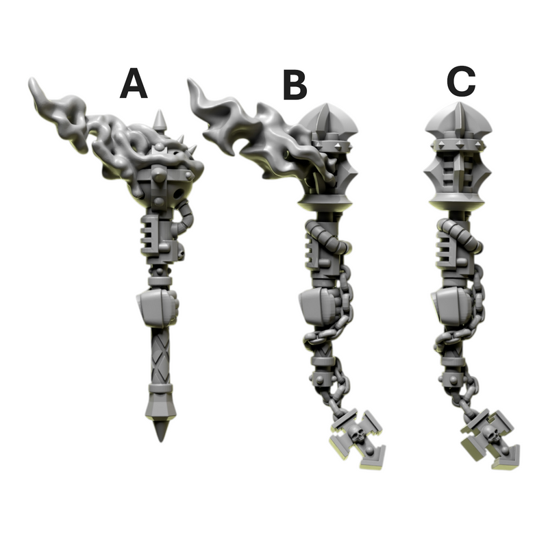 One Handed Mauls | Eternal Pilgrims | Conversion Bits For 28mm 32mm Sci-fi Marines