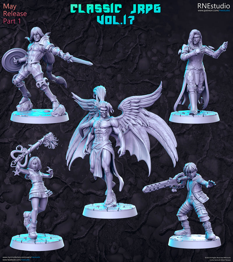 Classic JRPG Vol 17 Miniatures (Full Set) | Fantasy Miniature | RN Estudio