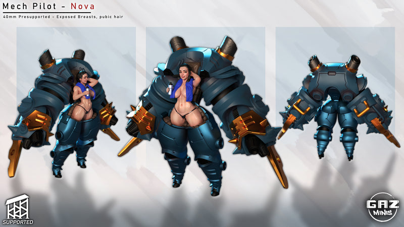 Mech Pilot Nova | Fantasy Pin-Up | Gaz Minis