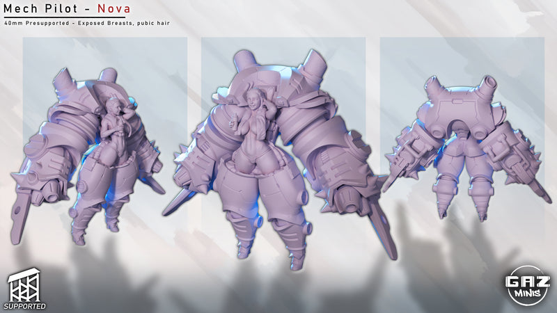 Mech Pilot Nova | Fantasy Pin-Up | Gaz Minis