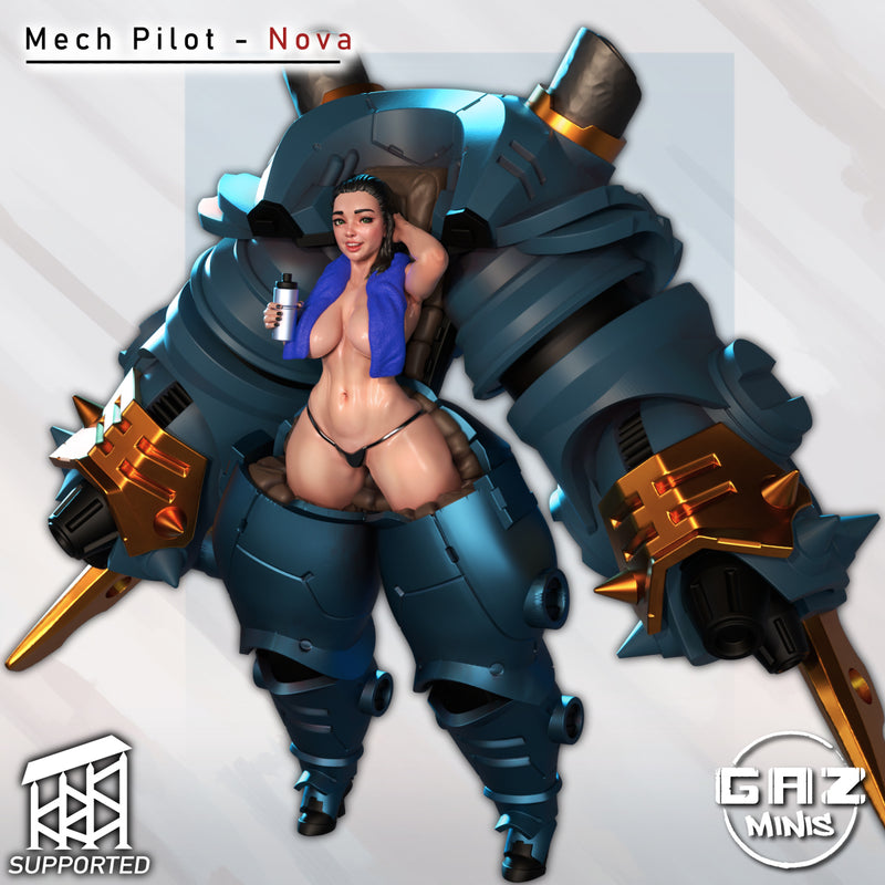 Mech Pilot Nova | Fantasy Pin-Up | Gaz Minis