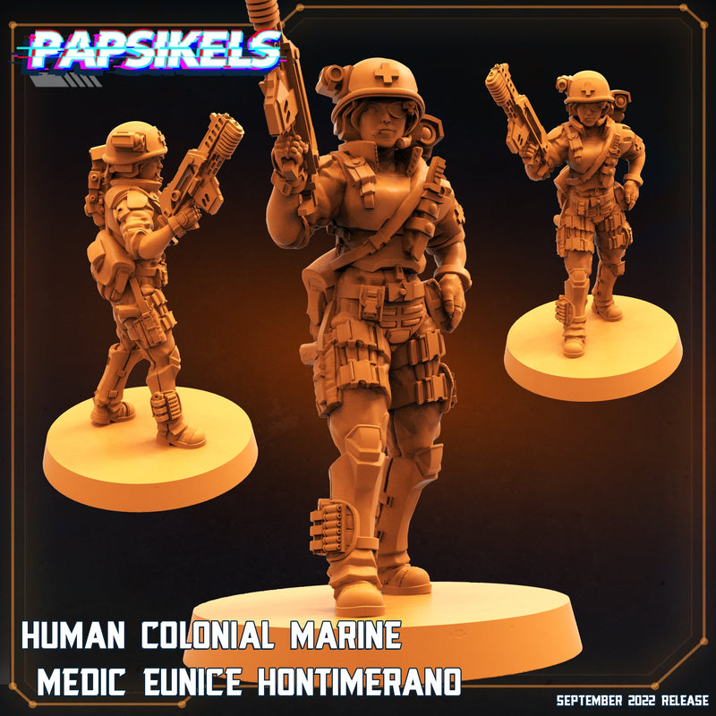 Medic Eunice Hontimerano | Alien Wars II | Sci-Fi Miniature | Papsikels TabletopXtra
