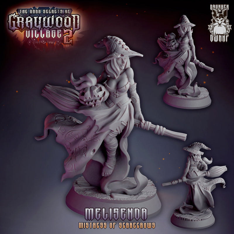 Melisenda Mistress of Scarecrows | Graywood Village 2 | Fantasy Miniature | Drunken Dwarf TabletopXtra