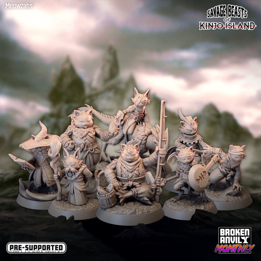 Meowzah Miniatures | Savage Beasts of Kinjo Island | Tabletop RPG Miniature TabletopXtra