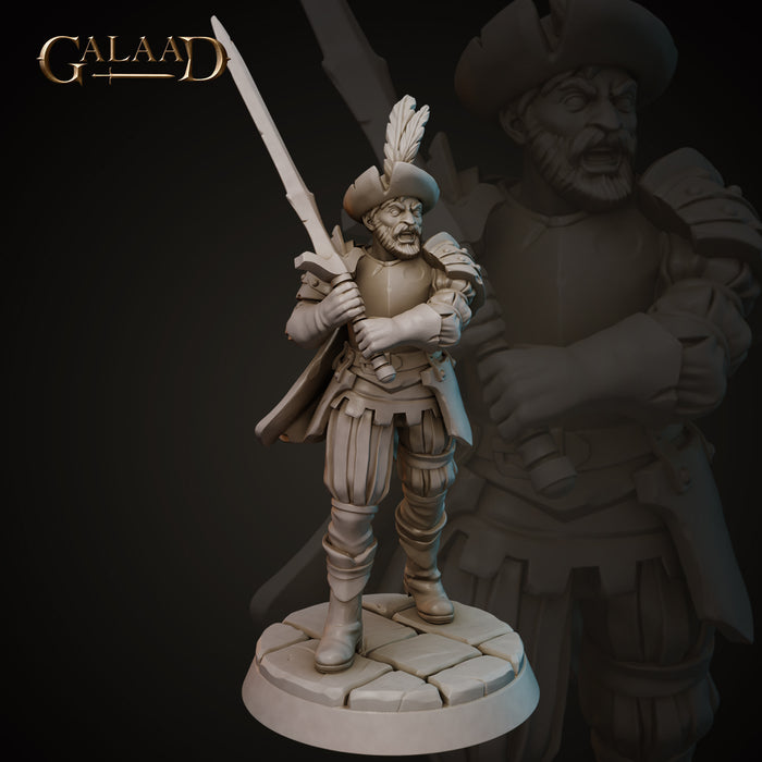 Mercenary A | Conquistadors | Fantasy Miniature | Galaad Miniatures