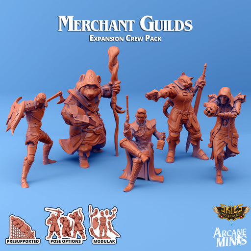 Merchant Guild Crew (Expansion) | Skies of Sordane | Fantasy Miniature | Arcane Minis TabletopXtra