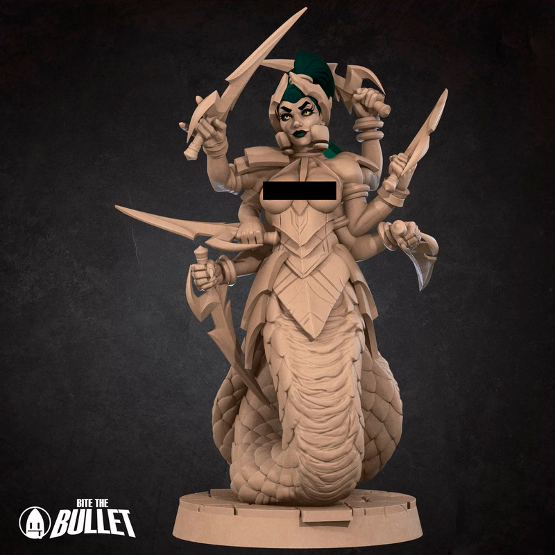 Dancing Marilith Meredith Pin-Up | Iconic Monsters Vol 2 | Tabletop Fantasy Resin Miniatures | BTB