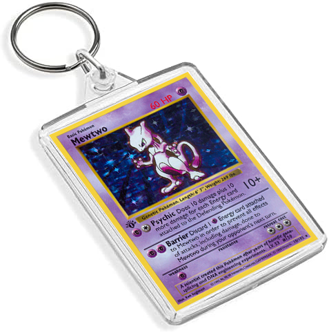 Pokemon TCG Card Art Style Keyring - Base Set