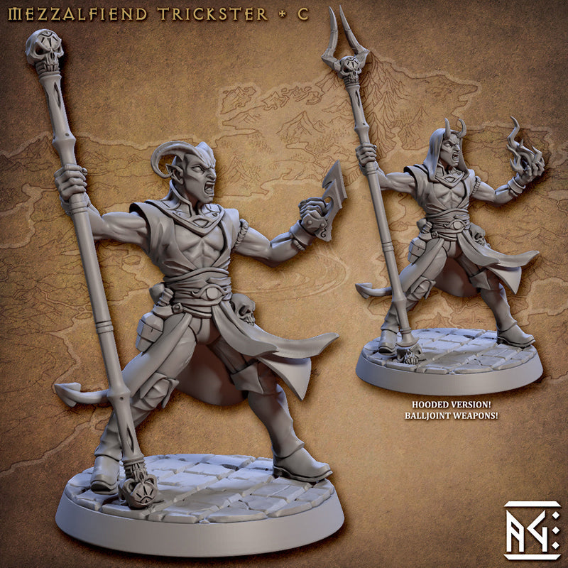 Mezzalfiend Tricksters | City of Intrigues | Fantasy D&D Miniature | Artisan Guild TabletopXtra