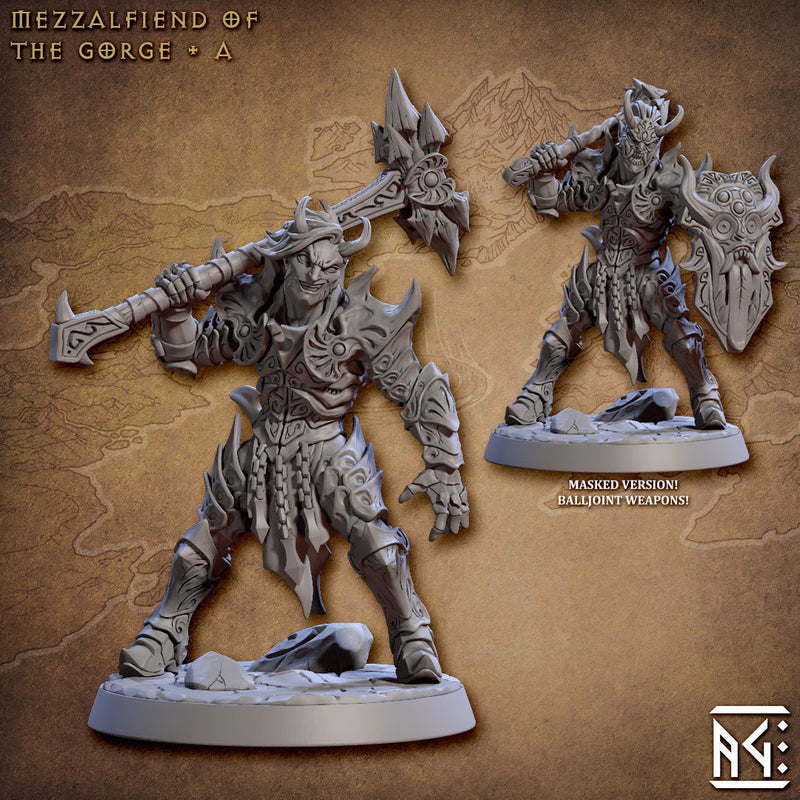 Mezzalfiends of the Gorge | The Demon King's Spawn | Fantasy D&D Miniature | Artisan Guild TabletopXtra