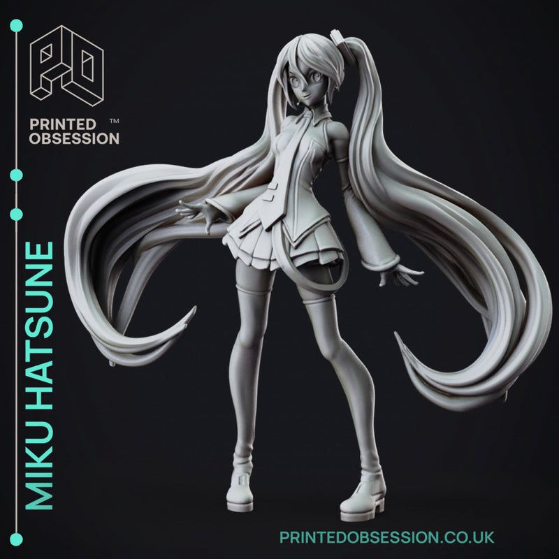 Miku (150mm) | Fantasy Miniature | Printed Obsession TabletopXtra
