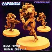 Military Droid Miniatures | Skelepunk Gang Wars | Sci-Fi Miniature | Papsikels TabletopXtra