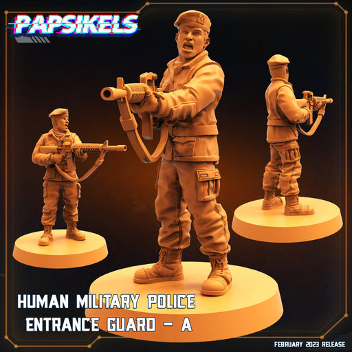 Military Police Entrance Guard A | Star Entrance | Sci-Fi Miniature | Papsikels TabletopXtra