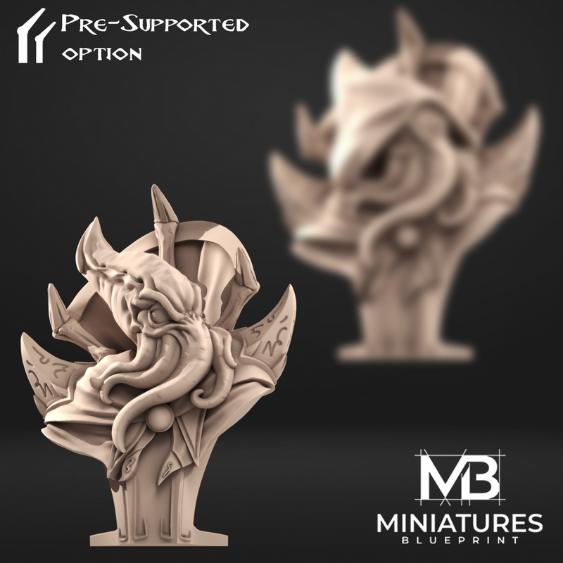 Mind Stealer Bust (150mm) | Mermaids & Mind Stealers | Miniatures Blueprint TabletopXtra