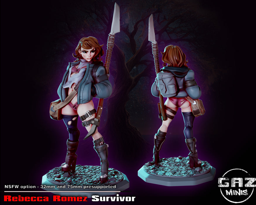 Rebecca R Survivor | Pin-Ups of the Apocalypse | Fantasy Miniature | Gaz Minis