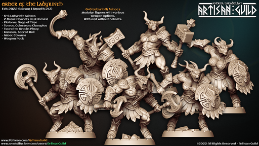 Minoc Miniatures | Order of the Labyrinth | Fantasy D&D Miniature | Artisan Guild TabletopXtra