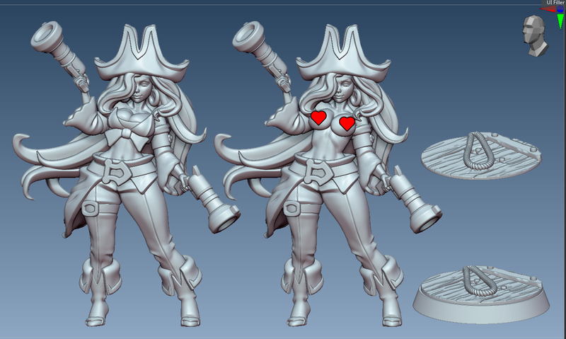 Pirate Mistress Fortuna | Fantasy Pin-Up | Gaz Minis