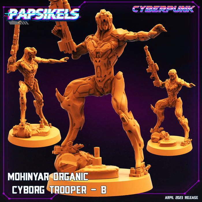 Mohinyar Organic Cyborg Trooper B | Cyberpunk | Sci-Fi Miniature | Papsikels TabletopXtra