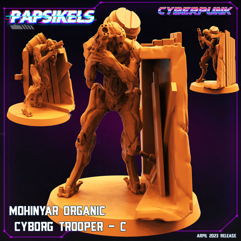 Mohinyar Organic Cyborg Trooper Miniatures | Cyberpunk | Sci-Fi Miniature | Papsikels TabletopXtra