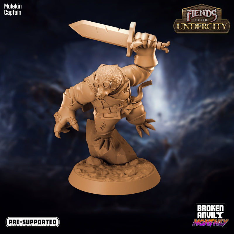 Molekin Captain | Fiends of the Undercity | Tabletop RPG Miniature TabletopXtra