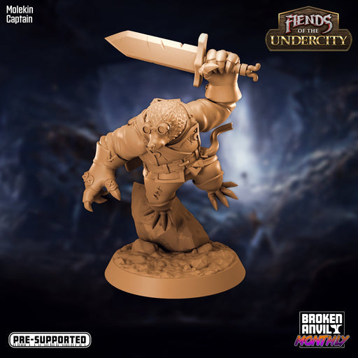 Molekin Captain | Fiends of the Undercity | Tabletop RPG Miniature TabletopXtra