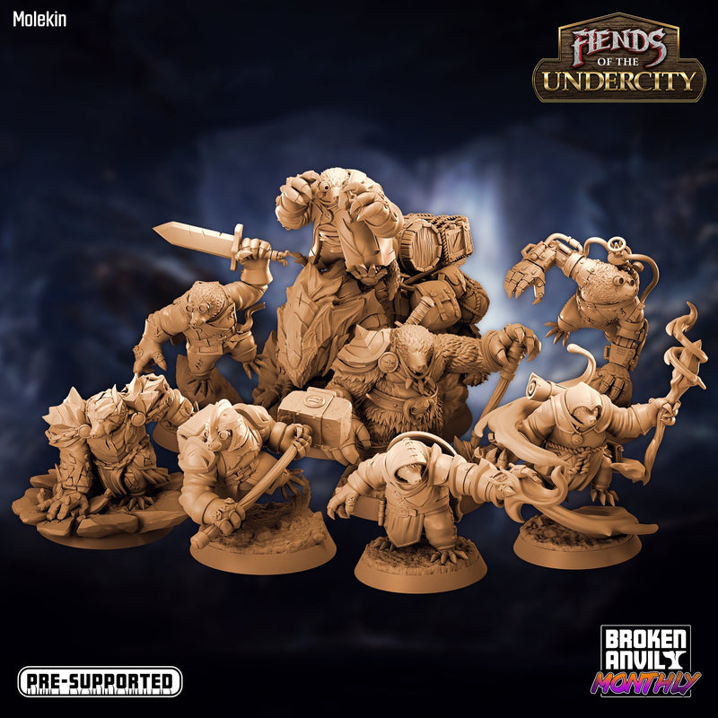 Molekin Miniatures | Fiends of the Undercity | Tabletop RPG Miniature TabletopXtra