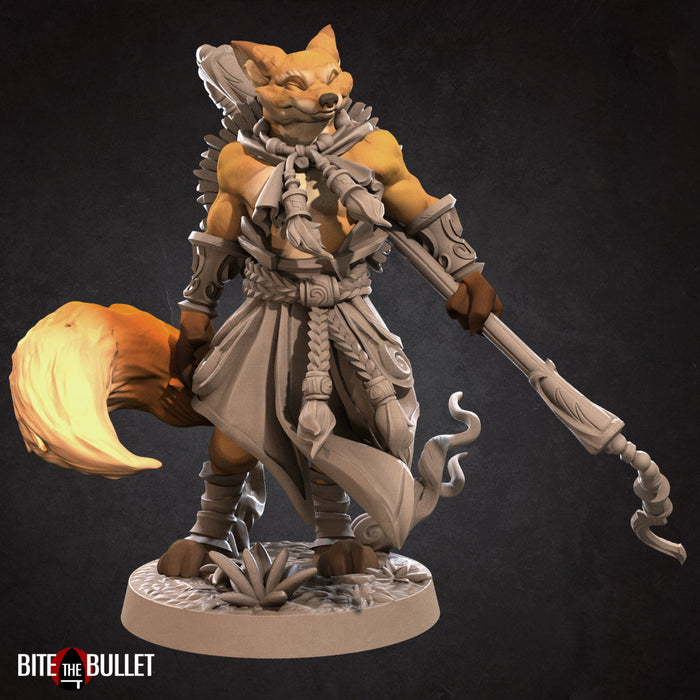 Monk | Foxfolk | Fantasy Miniature | Bite the Bullet TabletopXtra