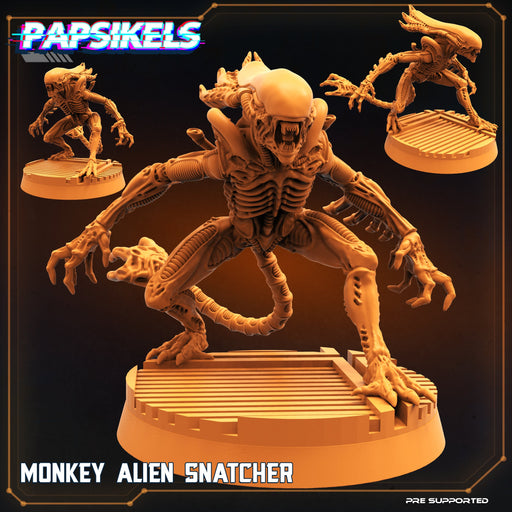 Monkey Alien Snatcher | Alien Wars | Sci-Fi Miniature | Papsikels TabletopXtra