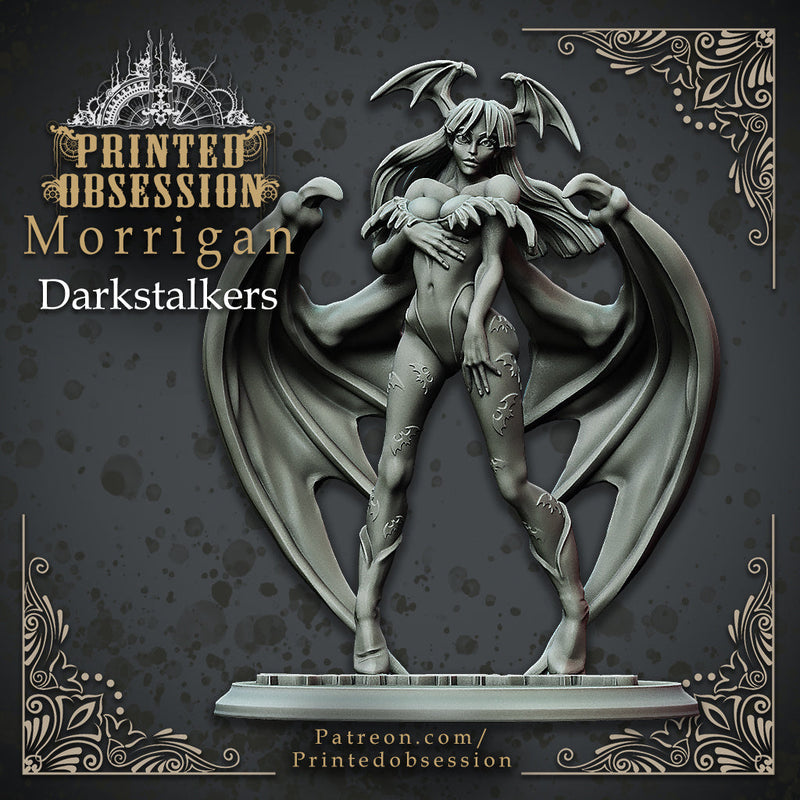 Morrigan (150mm) | Darkstalkers | Fantasy Miniature | Printed Obsession TabletopXtra