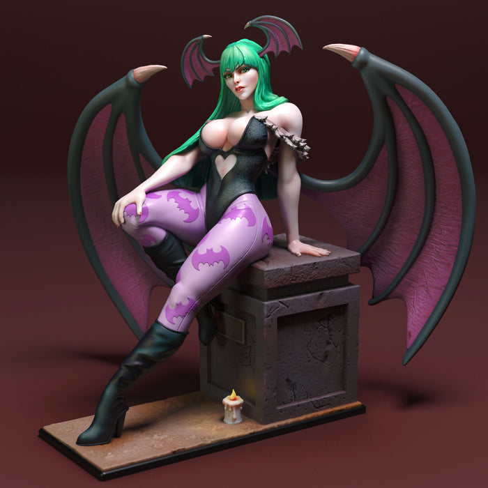 Morrigan | Pin-Up Statue Fan Art Miniature Unpainted | Torrida Minis