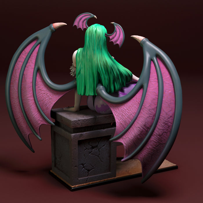 Morrigan | Pin-Up Statue Fan Art Miniature Unpainted | Torrida Minis