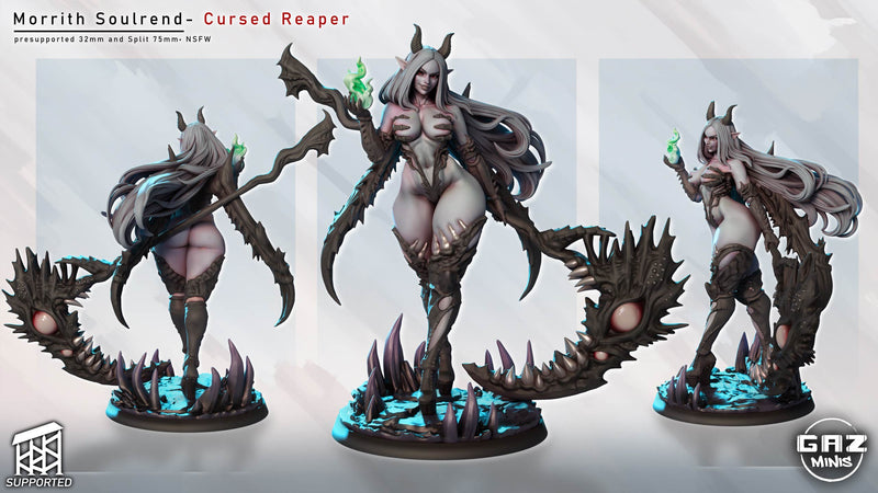 Cursed Reaper Morrith Soulrend | Fantasy Pin-Up Miniature | Gaz Minis