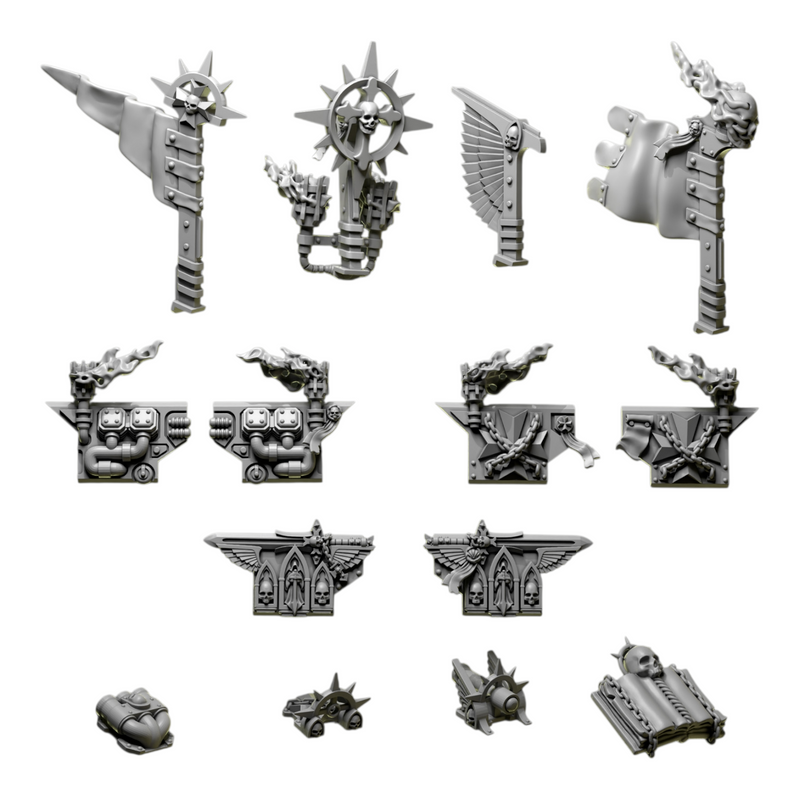 Bike Pack | Eternal Pilgrims | Conversion Bits For 28mm 32mm Sci-fi Marines