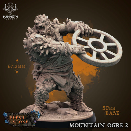 Mountain Ogre 2 | Flesh to Stone | Fantasy Tabletop Miniature | Mammoth Factory TabletopXtra