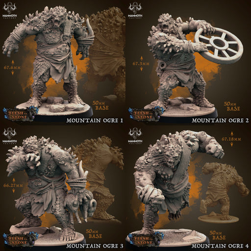 Mountain Ogre Miniatures | Flesh to Stone | Fantasy Miniature | Mammoth Factory TabletopXtra