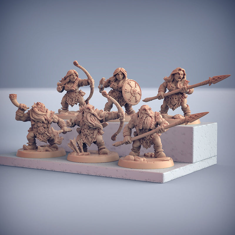 Mountaineer Miniatures | Dwarven Mountaineers of Skutagaard | Fantasy D&D Miniature | Artisan Guild TabletopXtra
