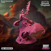Mounted Abyssal Knight Miniatures | The Celestial War Demonic Vengence | Tabletop RPG Miniature TabletopXtra