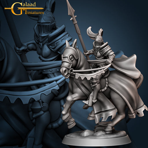 Mounted Cloak Knight A | Female Knights | Fantasy Miniature | Galaad Miniatures TabletopXtra