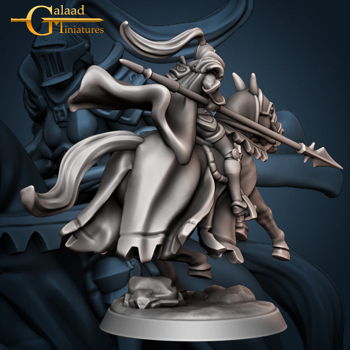 Mounted Cloak Knight B | Female Knights | Fantasy Miniature | Galaad Miniatures TabletopXtra