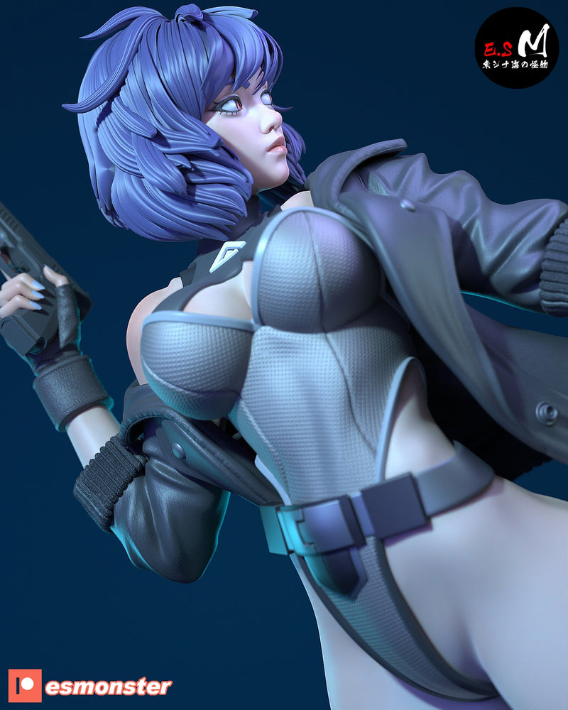 Motoko | Pin-Up Statue Fan Art Miniature Unpainted | E.S Monster