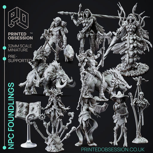 NPC Foundlings Miniatures (Full Set) | Fantasy Miniature | Printed Obsession TabletopXtra