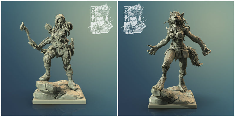 Nadia (Both Forms) | RAW June 22 | Fantasy Miniature | Ronin Arts Workshop TabletopXtra