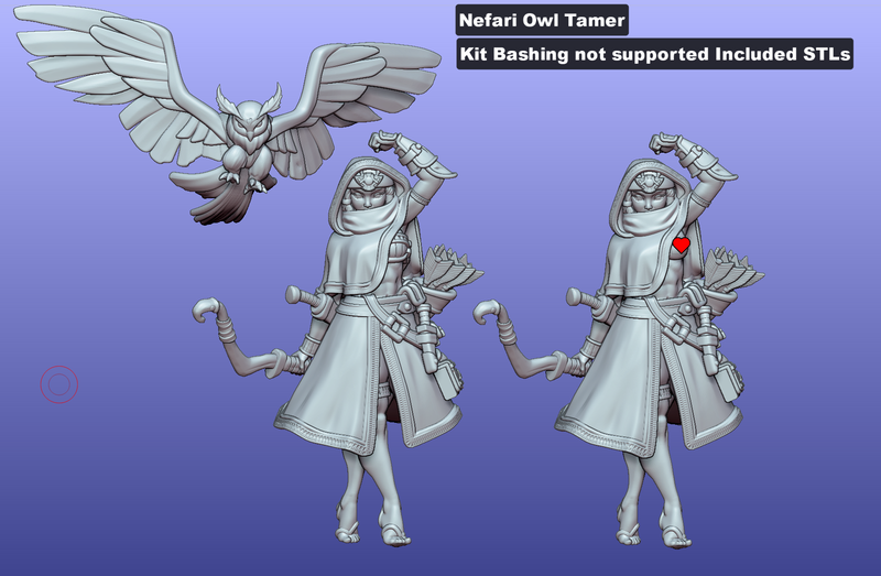 Owl Tamer Nefari | Fantasy Pin-Up | Gaz Minis