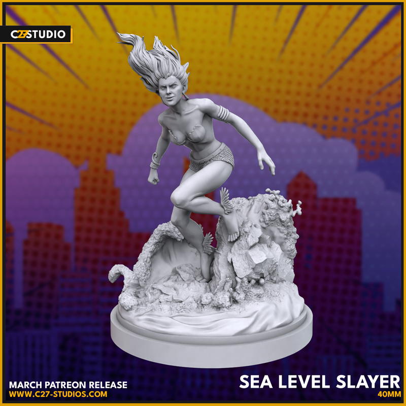 Sea Level Slayer | Heroes | Sci-Fi Miniature | C27 Studio