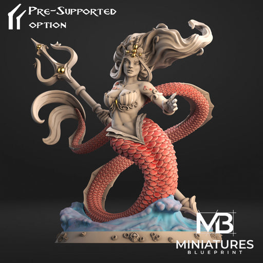 Naolia Sea Mistress | Mermaids & Mind Stealers | Miniatures Blueprint TabletopXtra