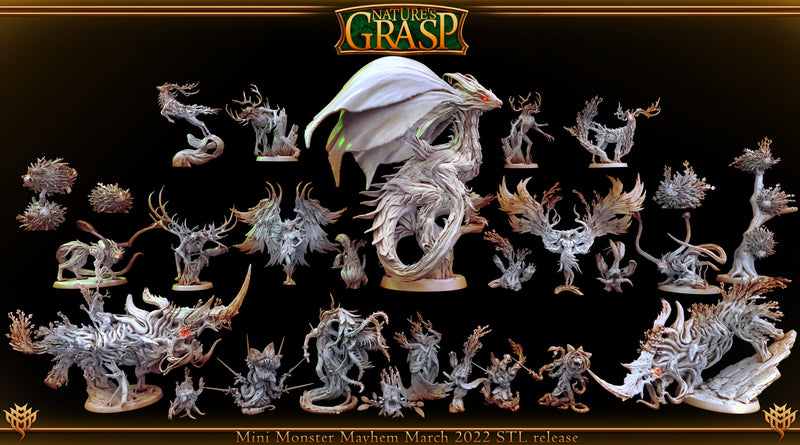 Natures Grasp Miniatures (Full Set) | Fantasy Miniature | Mini Monster Mayhem TabletopXtra