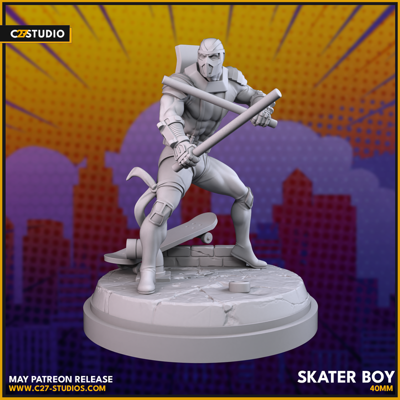 Skater Boy | Heroes | Sci-Fi Miniature | C27 Studio