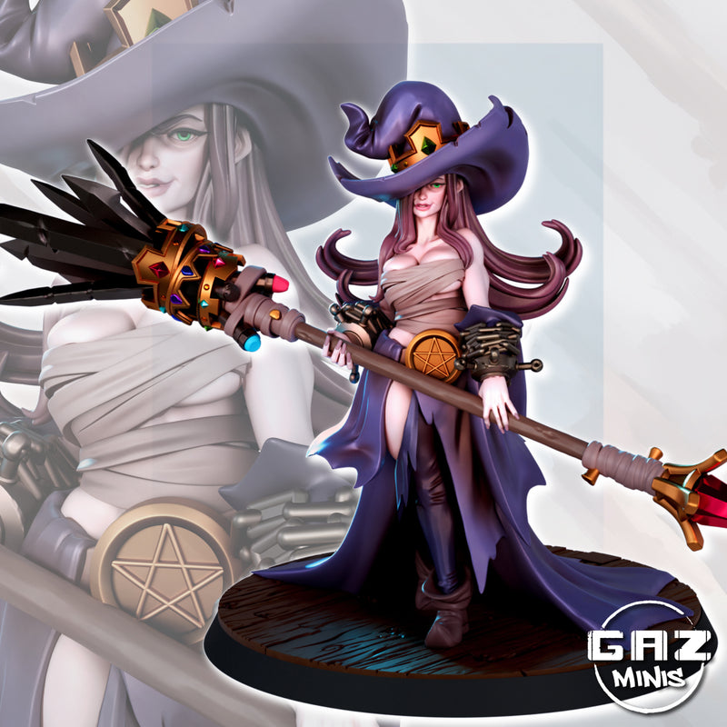 Witch Nimara the Kingslayer | Fantasy Pin-Up | Fantasy Miniature | Gaz Minis | [Multi-Listing]