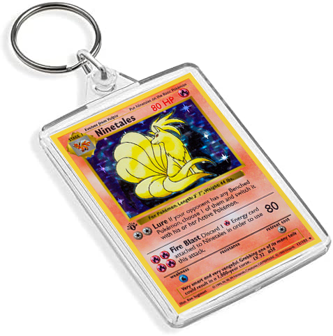 Pokemon TCG Card Art Style Keyring - Base Set