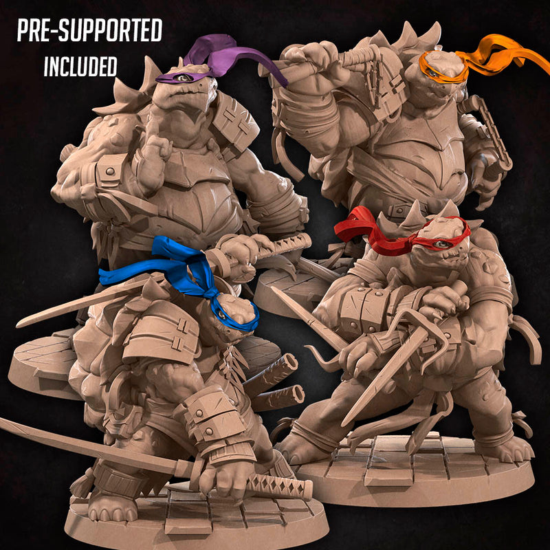 Ninja Tortle Miniatures | Tortles Vol 2 | Fantasy Miniature | Bite the Bullet TabletopXtra